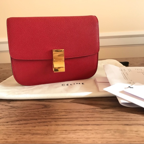 celine goatskin box bag